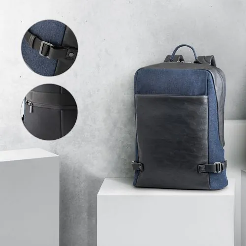 DIVERGENT BACKPACK I. Mochila para portátil de hasta 15.6'' en tejido vaquero y PU DIVERGENT BACKPACK I. Mochila para portátil de hasta 15.6'' en tejido vaquero y PU