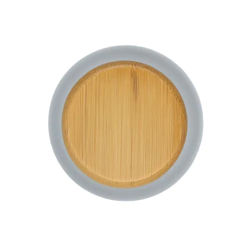 Frosted glass bottle and bamboo lid, capacity 500 ml