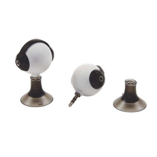 Earphone splitter balloon suction cup