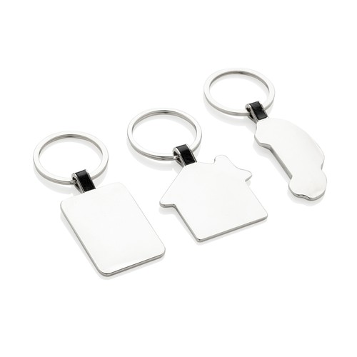 RCS recycled zinc alloy rectangle keyring RCS recycled zinc alloy rectangle keyring
