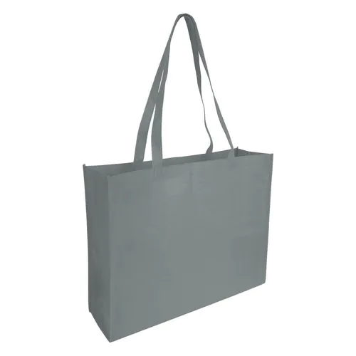 Non woven sticked shopping bag, long handle and gusset
