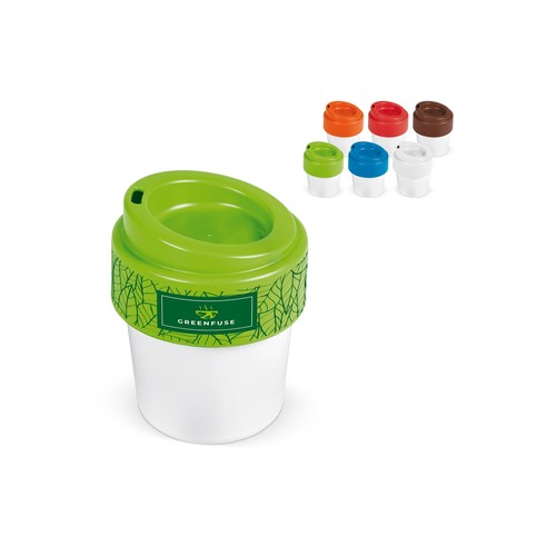 Coffee cup Hot-but-cool with lid 240ml