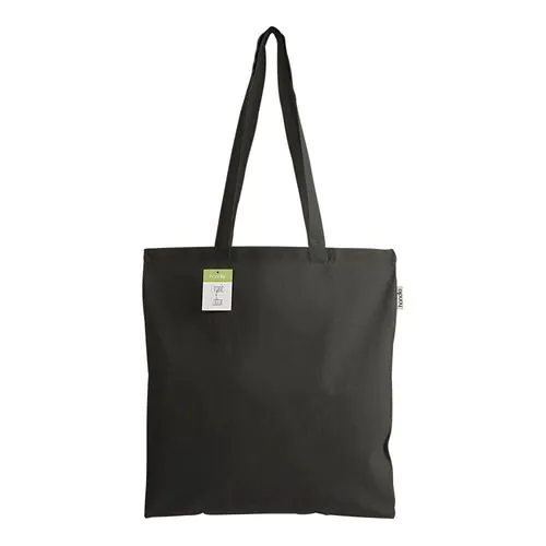 140 g/m2 organic cotton shopping bag, long handles
