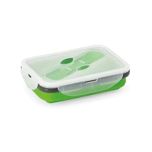 SAFFRON. Lunch Box. Wysuwane hermetyczne pudełko wykonane z silikonu i PP 640 mL