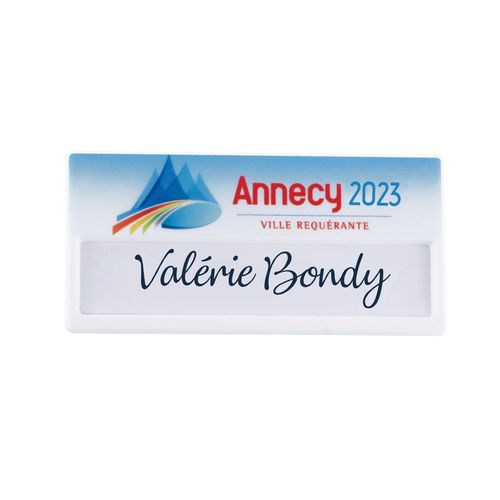 BADGE WITH SPACE FOR NAME, WITH MAGNET BADGE WITH SPACE FOR NAME, WITH MAGNET
