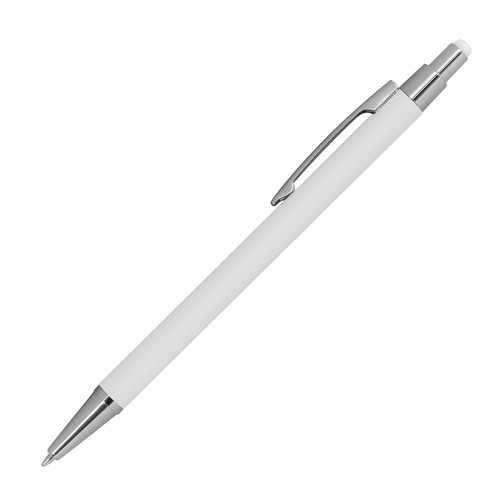 Metal ballpen with rubber coating and touch function Metal ballpen with rubber coating and touch function