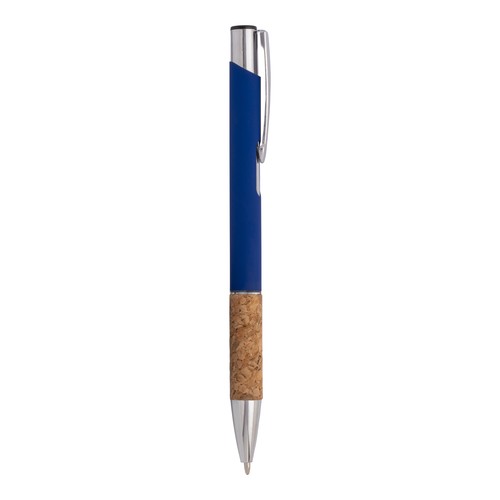 Rubberized alluminium snap pen, cork grip and chrome-plated details Rubberized alluminium snap pen, cork grip and chrome-plated details