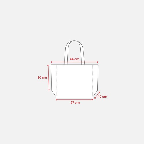 Bolso de compras termo no tejido con refuerzo en la parte inferior