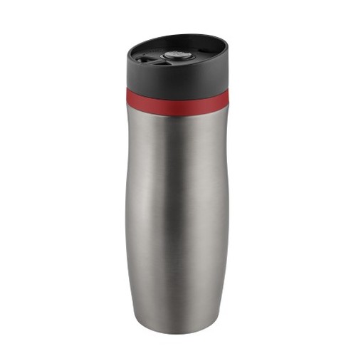 Metmaxx® thermo mug "CremaExtensaProtect" titanium/ring red Metmaxx® thermo mug "CremaExtensaProtect" titanium/ring red