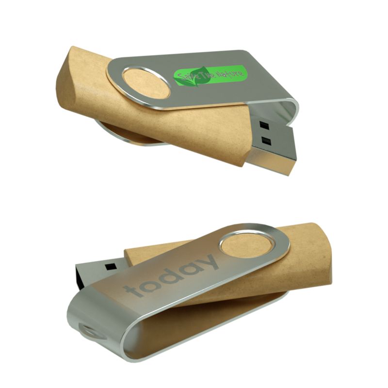 Recycled plastic and metal key Twist ECO