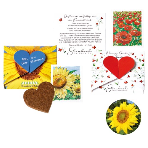 Carte à planter « Un cœur pour… » - Tournesol Carte à planter « Un cœur pour… » - Tournesol