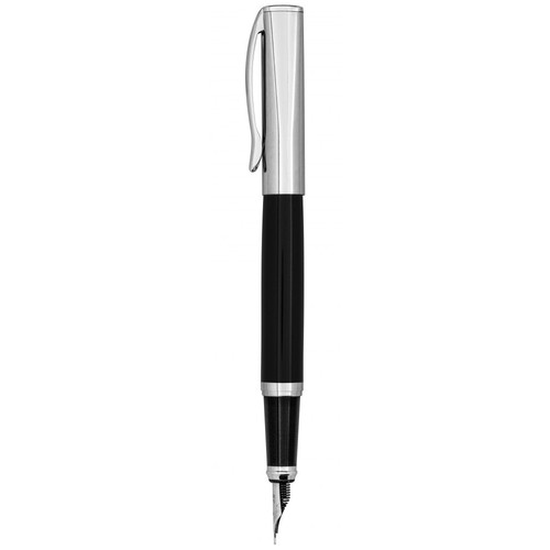 BLACK FOUNTAIN PEN CHROMED