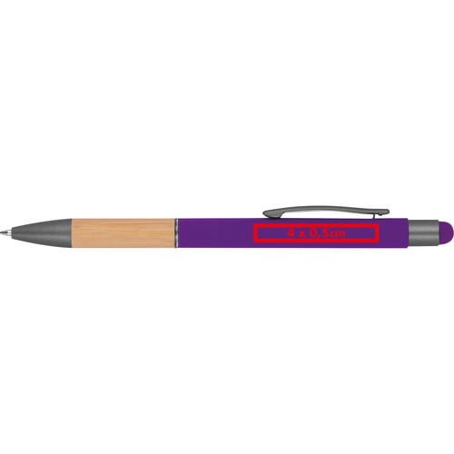 Ball pen with bamboo grip zone Ball pen with bamboo grip zone