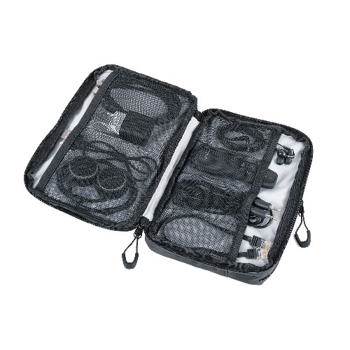 Black Tech Cable Organizer TROIKA BLACK TECH POUCH 2