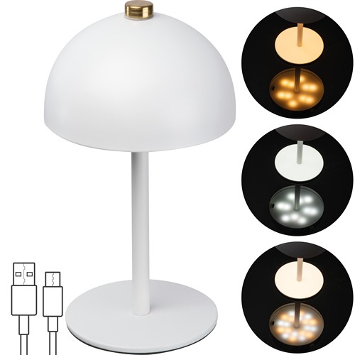 Lampe de table en acier inoxydable