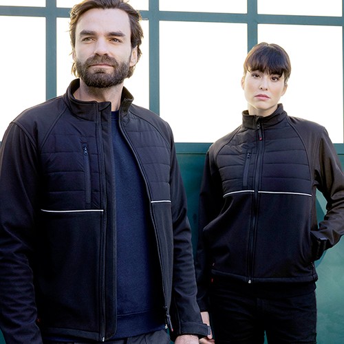 Hybrid-Softshell full zipper jacket MOONSTONE