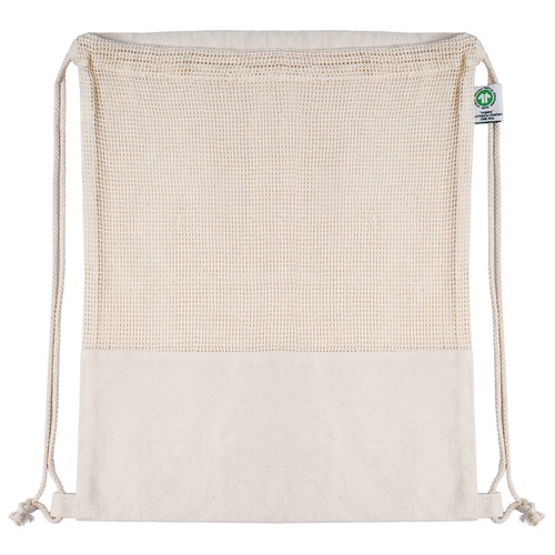 NATURAL KNAPSACK IN 100% ORGANIC COTTON (300 gr/m²) NATURAL KNAPSACK IN 100% ORGANIC COTTON (300 gr/m²)