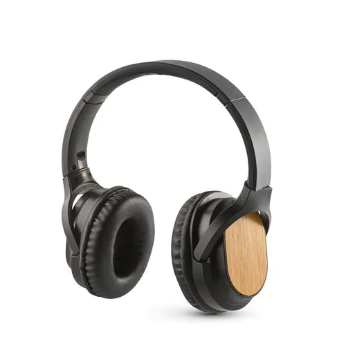 GOULD. Cuffie wireless pieghevoli con durata della batteria di 4 ore in bambù e ABS GOULD. Cuffie wireless pieghevoli con durata della batteria di 4 ore in bambù e ABS