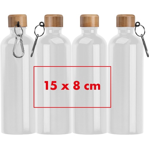 Drinkfles van rvs met karabijnhaak, 750 ml