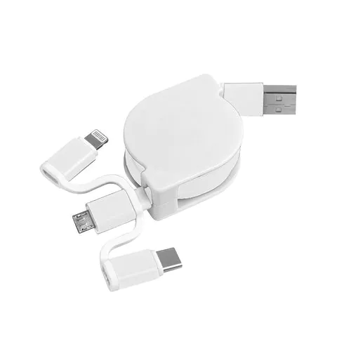 Cable d'alimentation USB type C, lightning, micro USB retractable Cable d'alimentation USB type C, lightning, micro USB retractable