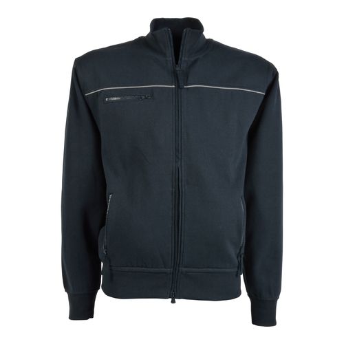 Sweat homme à fermeture éclair 60% coton, 40% polyester 280 g/m2 avec 3 poches avec fermet