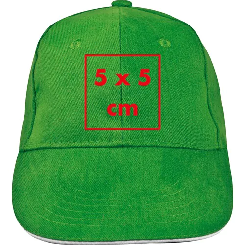 6-panel sandwich baseball cap