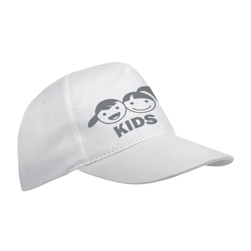 Polyester 5-panel cap with adjustable velcro strap (for kids)
