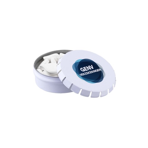 Mini clic-clac tin with shape peppermint