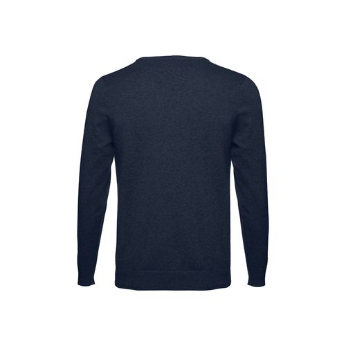 THC MILAN. Pullover da uomo con scollo a V in cotone e poliammide