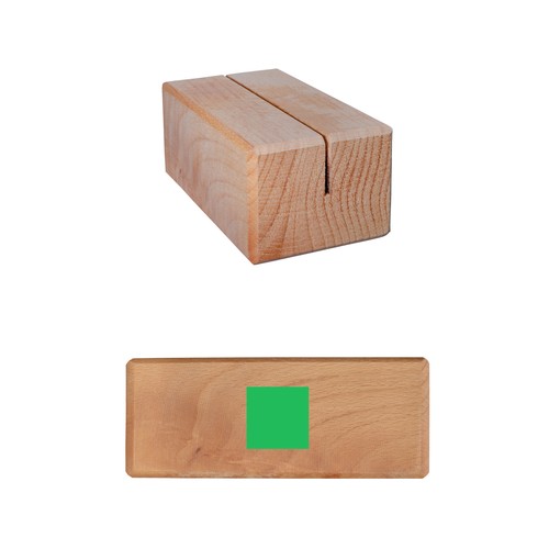 Beech menu card holder A6