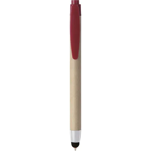 TOUCH SCREEN BALLPOINT PEN IN PLASTIC AND RECYCLED CARDBOARD