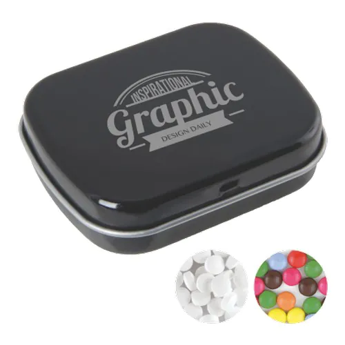 Hinge tin with mints Hinge tin with mints