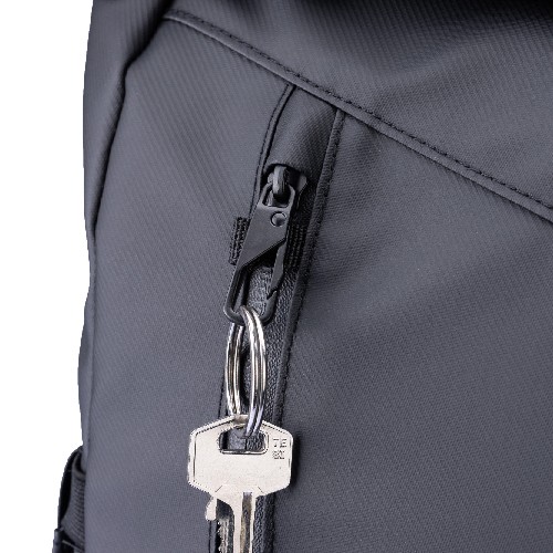 Troika Black Roll Top Backpack TROIKA BLACK ROLL TOP Troika Black Roll Top Backpack TROIKA BLACK ROLL TOP