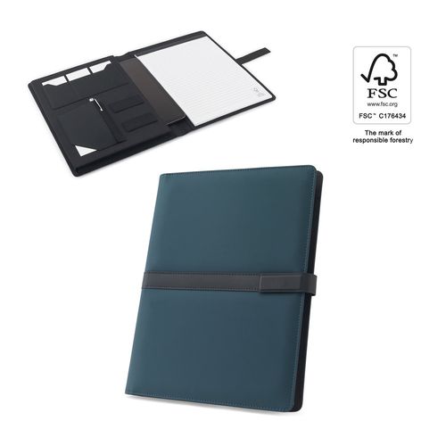 SANDERSON FOLDER. Chemise A4 en PU (50% recyclé) avec fermeture magnétique et bloc-notes avec pages lignées SANDERSON FOLDER. Chemise A4 en PU (50% recyclé) avec fermeture magnétique et bloc-notes avec pages lignées