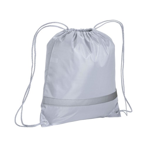 210T polyester backpack with reflective strip, drawstring closure and reinforced corners 210T polyester backpack with reflective strip, drawstring closure and reinforced corners