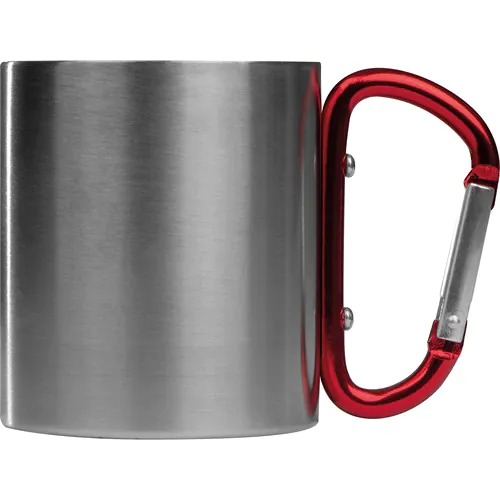 Taza de metal con mosquetón