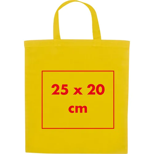 Bolsa de algodón con asas cortas Bolsa de algodón con asas cortas