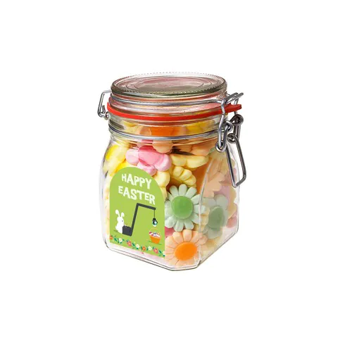 Weck jar 0,9 liters, filled with candy Weck jar 0,9 liters, filled with candy