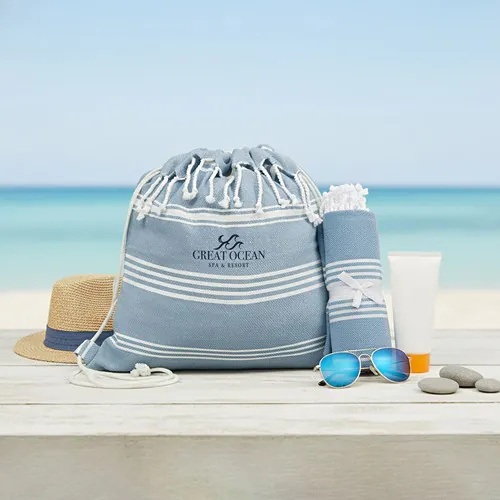 FOUTA KNAPSACK IN 100% RECYCLED COTTON (170 gr/m²) FOUTA KNAPSACK IN 100% RECYCLED COTTON (170 gr/m²)