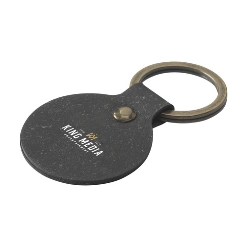 Recycled Leather Keyring Round Recycled Leather Keyring Round