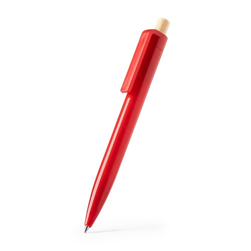 Stylo à bille avec mécanisme à clic, bouton en bam Cássia Stylo à bille avec mécanisme à clic, bouton en bam Cássia