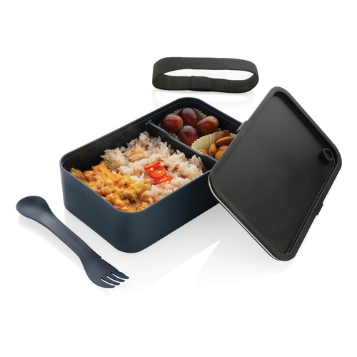 GRS recycled PP lunch box with spork GRS recycled PP lunch box with spork