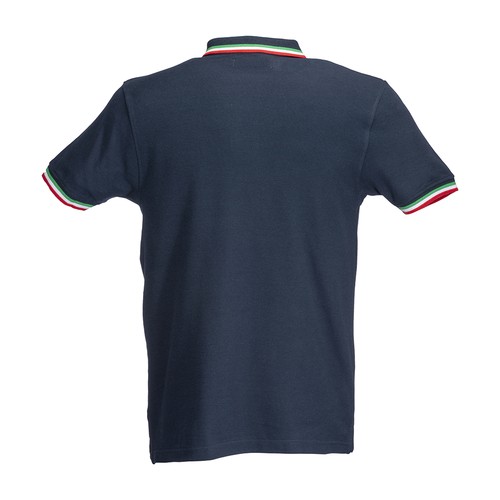 100% piqué cotton (180 g/m2) short-sleeved polo shirt with three-colour trims 100% piqué cotton (180 g/m2) short-sleeved polo shirt with three-colour trims