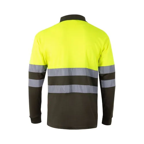 VL VULCAN. Polo bicolore (160g/m²) à manches longues, en polyester (100%) VL VULCAN. Polo bicolore (160g/m²) à manches longues, en polyester (100%)