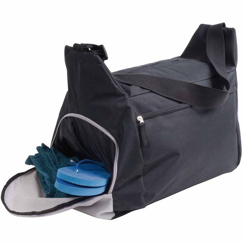 600D polyester sports/travel bag with adjustable shoulder strap, 2 compartments