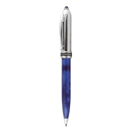 BALLPOINT PEN blue AND CHROMED stripes BALLPOINT PEN blue AND CHROMED stripes