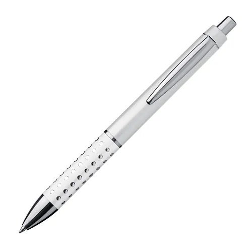 Plastic ball pen with sparkling dot grip zone Plastic ball pen with sparkling dot grip zone