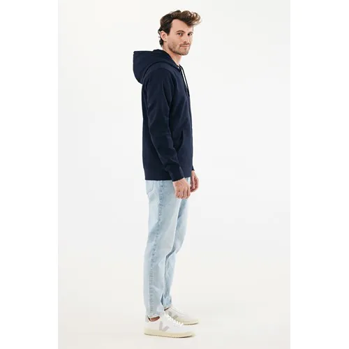 Sweat à capuche avec zip en coton recyclé IQONIQ Abisko