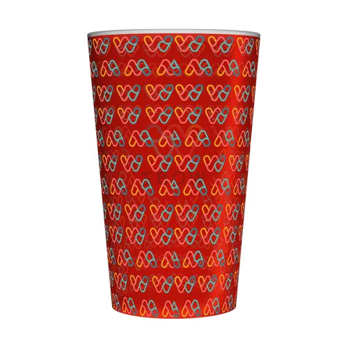 Personalisierbarer Mehrwegbecher 25 CL durchsichtig rot - im Vierfarbendruck Personalisierbarer Mehrwegbecher 25 CL durchsichtig rot - im Vierfarbendruck