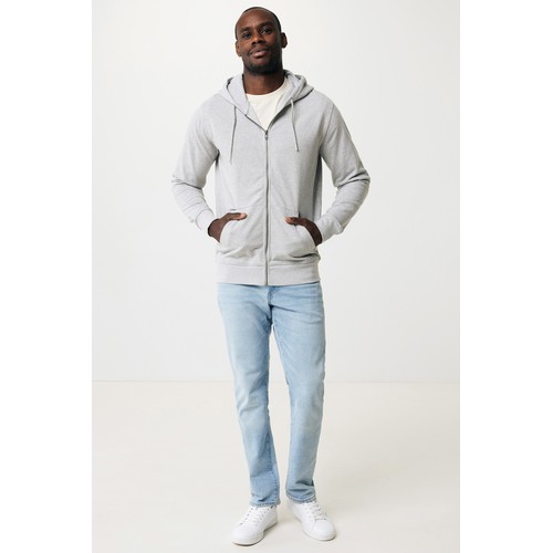Sweat à capuche avec zip en coton recyclé IQONIQ Abisko